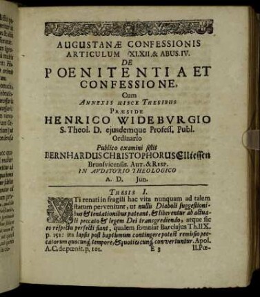 Augustanæ Confessionis Articulum XI. XII. & Abus. IV. De Poenitentia Et Confessione [...]