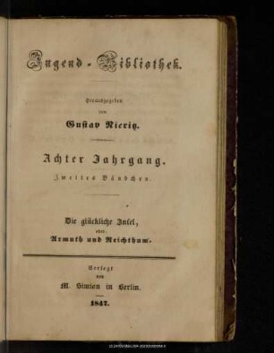 Die glückliche Insel, oder: Armuth und Reichthum