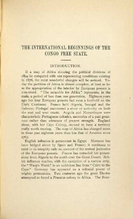 The international beginnings of the Congo Free State