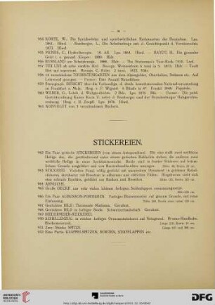 Stickereien (Nr. 962-972)