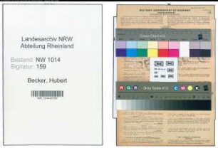 Entnazifizierung Hubert Becker , geb. 18.01.1910 (Dachdecker)