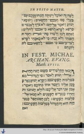 In Fest. Michae. Archan. Evang. Matth. XVIII.