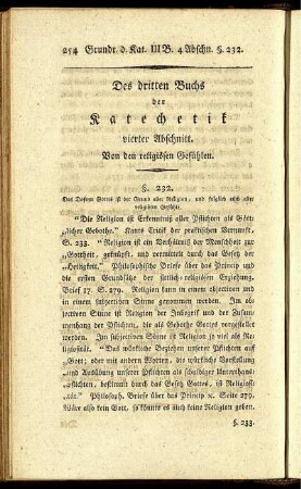 Vierter Abschnitt. Von den religiösen Gefühlen.