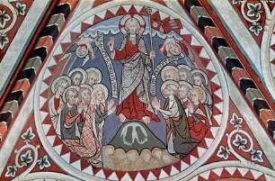 südliche Gewölbekappe — Bildfeld: Himmelfahrt Christi