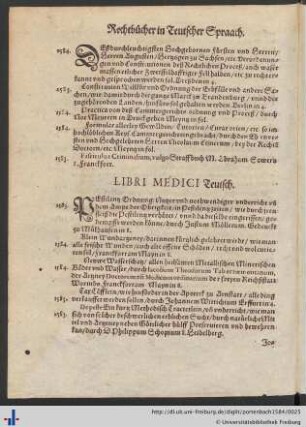 Libri Medici Teutsch.