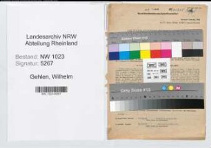 Entnazifizierung Wilhelm Gehlen , geb. 08.12.1894 (Gaertner)
