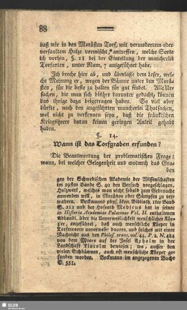§. 14. Wann ist das Torfgraben erfunden?