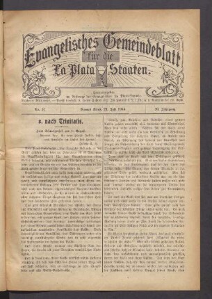 No. 31. 29. Juli 1914