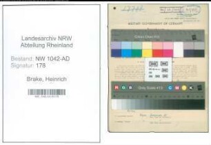 Entnazifizierung Heinrich Brake , geb. 21.03.1901 (Schuhmacher)