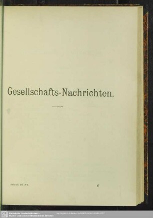 Gesellschafts-Nachrichten