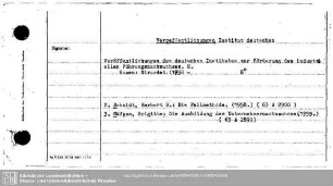 Veroeffentlichungen Institut deutschen