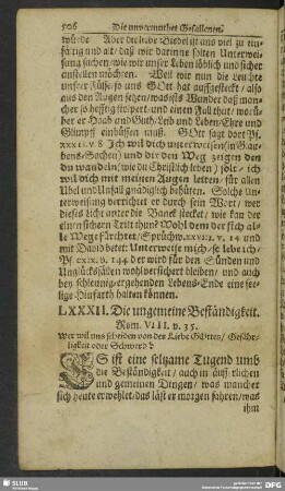 LXXXII. Die ungemeine Beständigkeit