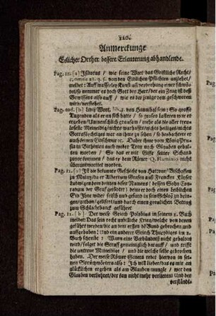 Anmerckunge Etlicher Orther bessere Erleuterung abhandlende.
