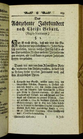 §. 1. von den Römischen Kaysern. - §. 2. von den Churfürsten.