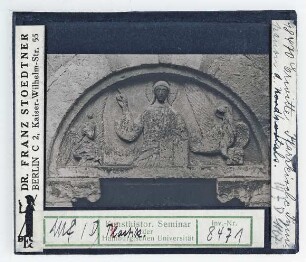 Erwitte: Pfarrkirche, Tympanon des Nordportals (Stoedtner-Nr. 98470)