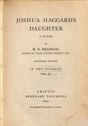 Joshua Haggard's daughter : a novel. 2