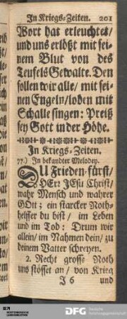 In Kriegs-Zeiten.