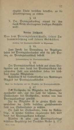 Vierter Abschnitt. Von dem Provinzialausschusse, seiner Zusammensetzung und seinen Geschäften.