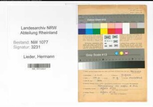 Entnazifizierung Hermann Lieder , geb. 01.01.1909 (Polizist)