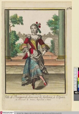Fille de Barquerole, dansant la furlana, à l'Opera