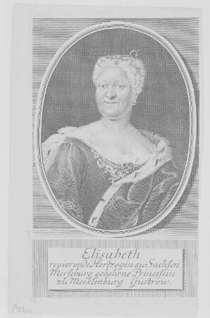 Elisabeth, Herzogin von Sachsen-Merseburg geborene Herzogin von Mecklenburg