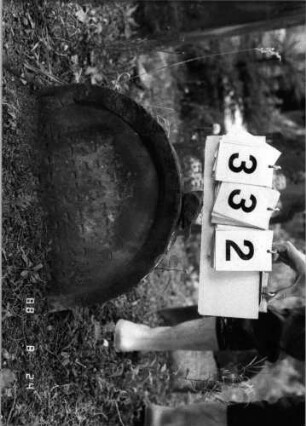 Grabstein 332 (Index: 100095651) Maße HxBxT: 22x43x10 cm Besonderheit: Kindergrab: Grabstein 332