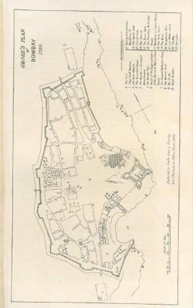 Grose's plan of Bombay 1750