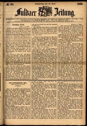 Ausgabe vom Donnerstag, den 12. April 1883.