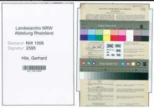 Entnazifizierung Gerhard Hils , geb. 09.06.1896 (Landwirt)