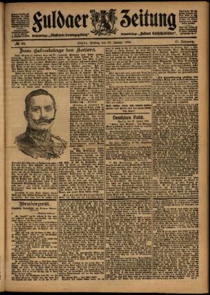 Ausgabe vom Freitag, den 27. Januar 1905.