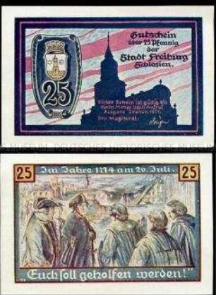 Freiburg in Schlesien, Notgeldserie , 25 Pfennig