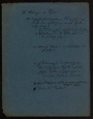 II Wirkung - der Schade. A Beschaffenheit desselben [...] [vierter Umschlag]
