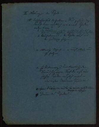 II Wirkung - der Schade. A Beschaffenheit desselben [...] [vierter Umschlag]