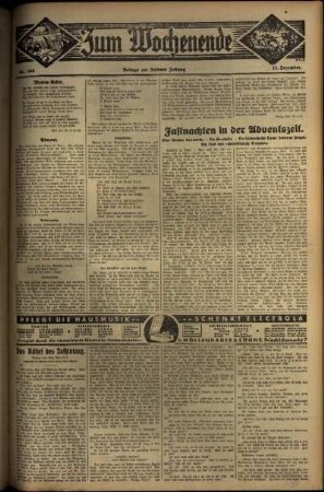 Zweite Ausgabe vom Sonntag, den 11. Dezember 1932.