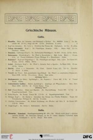 Griechische Münzen (Nr. 1-234)