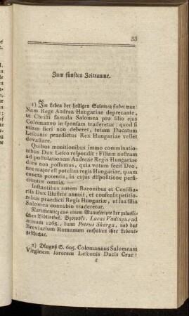 Zum fünften Zeitraume.