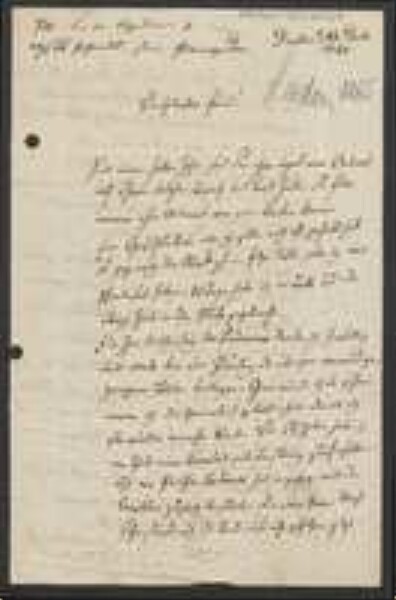 Brief von Karl Gotthelf Kaden an Gottlieb August Herrich-Schaeffer
