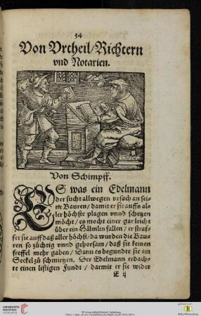 Von Vrtheil / Richtern vnd Notarien