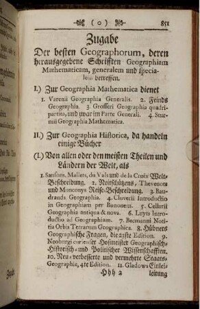 Zugabe Der besten Georaphorum, deren herausgegebenen Schriften ...
