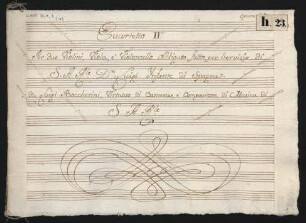 Quartette; vl (2), vla, vlc; D-Dur; G 184; op.22,2
