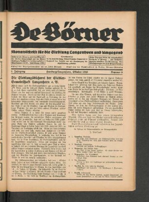 Die Siedlungsbücherei der Siedler-Gemeinschaft Langenhorn e.V.