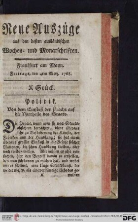 (X. Stück. Freitags, den 4ten Merz - XIII. Stück. Freitags, den 2ten Merz)