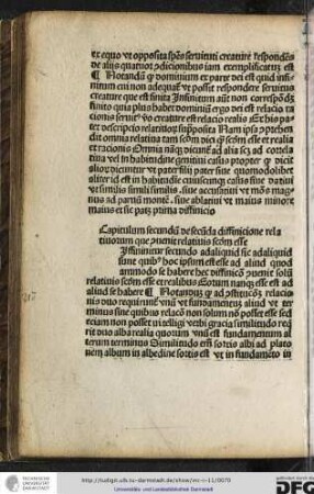 Capitulum secundum de secunda diffinitione relativorum que convenit relativis secundum esse.