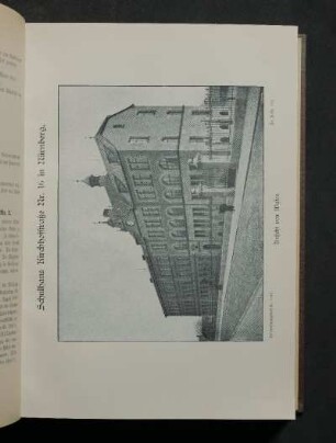 22) Schulhaus Kirchhofstraße Nr. 16. in Nürnberg. Ansicht von Westen.
