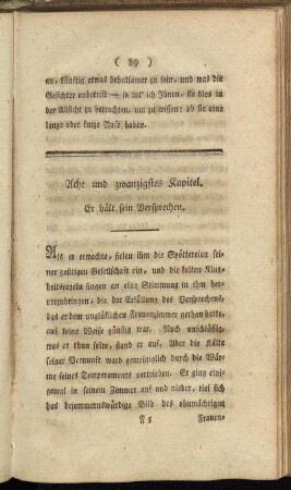 Acht und zwanzigstes Kapitel. Er hält sein Versprechen.