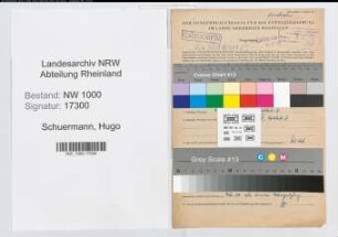 Entnazifizierung Hugo Schuermann, geb. 08.07.1908 (Kaufmann)