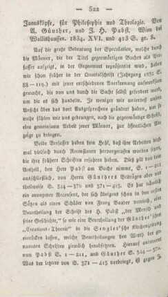 522-539 [Rezension] Günther, Anton, Janusköpfe