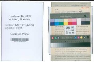 Entnazifizierung Walter Guenther , geb. 00.00.0000 ()