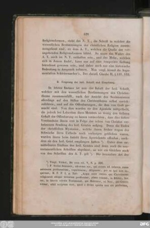 B. Ursprung der heil. Schrift und Eingebung.