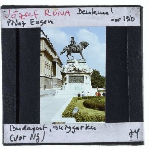 Budapest, Burgpalast,Budapest, Burgpalast Reiterstandbild Prinz Eugens